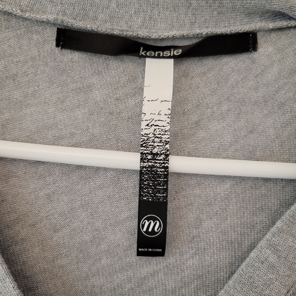 Kensie Women's Medium Gray Fitted Cardigan - Picture 3 of 13